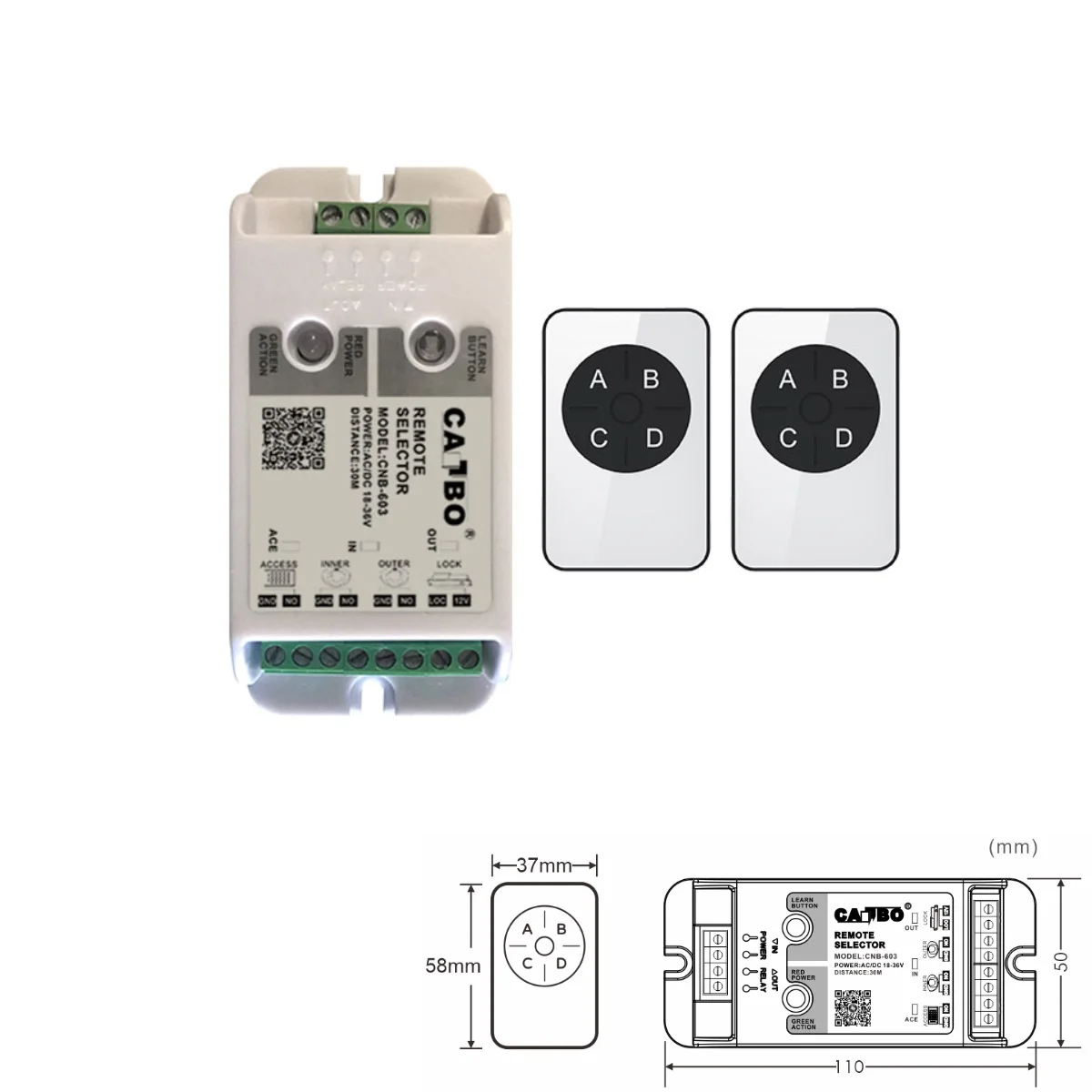 Automatic Door Multifunctional Extender Universal Induction Glass Door Remote Control Module Switch CNB-603
Automatic Door Multifunctional Extender Universal Induction Glass Door Remote Control Module Switch CNB-603