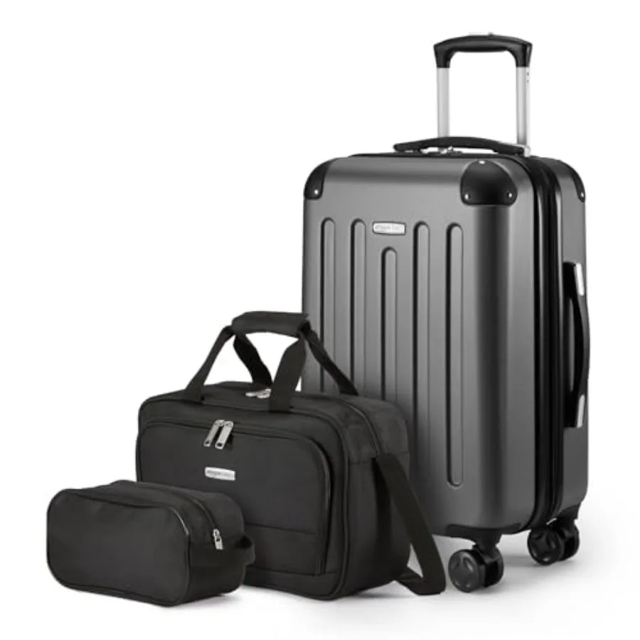 with Spinner Wheels Including 22" Expandable Hardside Carry-On Suitcase 15-inch Tote Bag and 10-inch Compact Travel Bag
with Spinner Wheels Including 22" Expandable Hardside Carry-On Suitcase 15-inch Tote Bag and 10-inch Compact Travel Bag