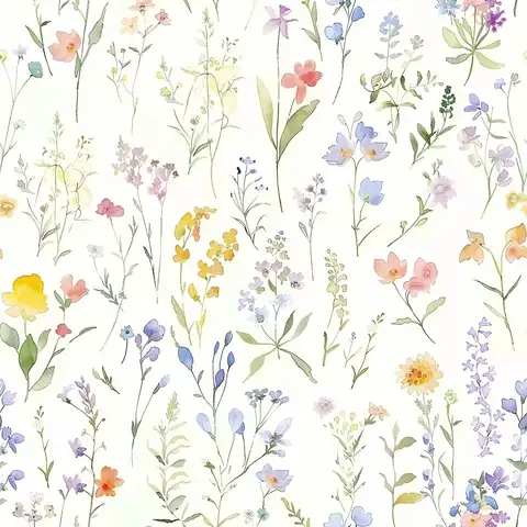 Floral Peel and Stick Wallpaper Boho Contact Paper Wildflower Leaf Removable Self Adhesive Wall paper for Bathroom Bedroom Decor