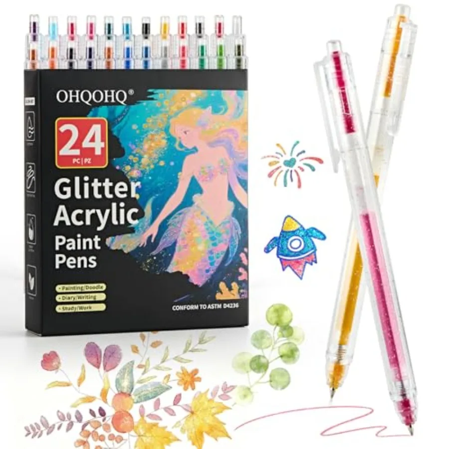 Glitter Gel Pens, s Glitter Set, Retractable Sparkle Gel Ink Pens for Coloring Books, Journaling, Drawing, Scrapbooking and DIY
Glitter Gel Pens, s Glitter Set, Retractable Sparkle Gel Ink Pens for Coloring Books, Journaling, Drawing, Scrapbooking and DIY