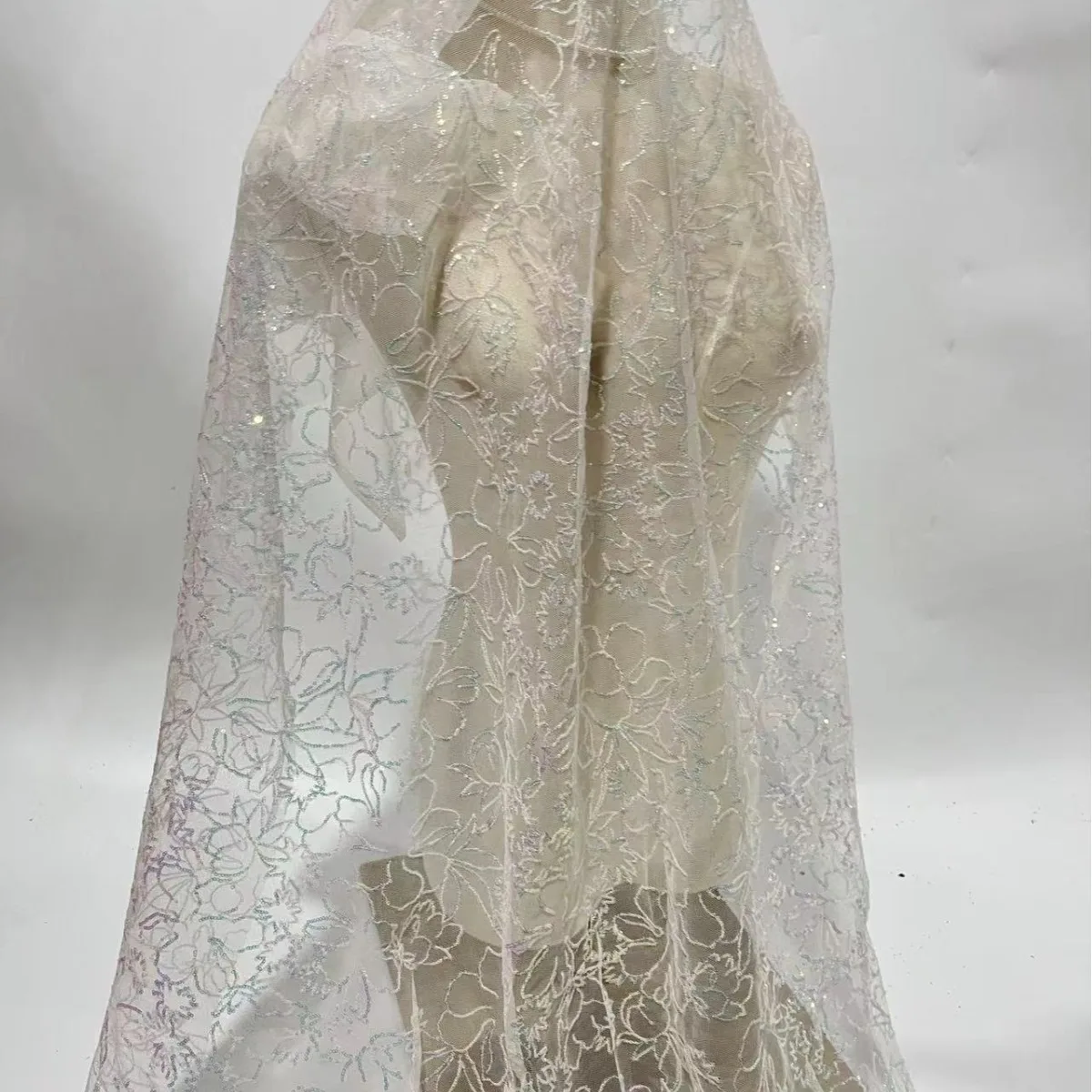 Clothing Designer Fabric Summer Lace High-Density Embroidered Cloth Chiffon Sequined Mesh Fashion
Clothing Designer Fabric Summer Lace High-Density Embroidered Cloth Chiffon Sequined Mesh Fashion