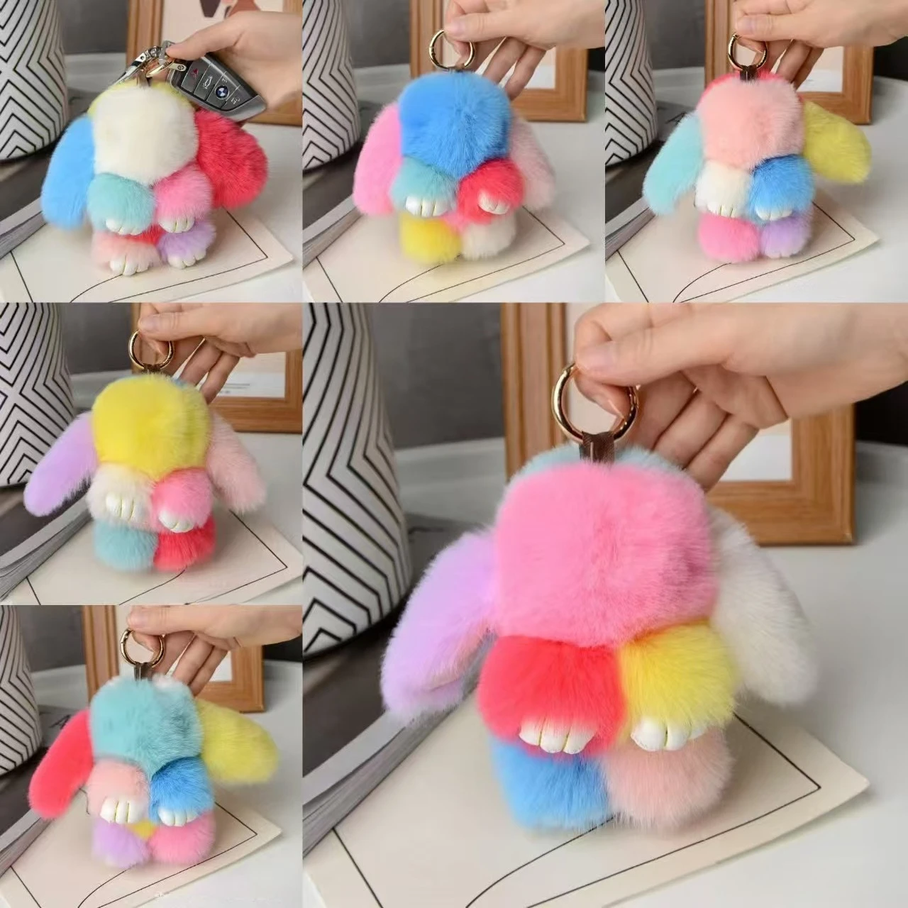 Fluffy Rabbit Keychain - Adorable Pompom Keyring for Women,15CM Cute Car Key & Bag Charm, Perfect Gift for Girls
Fluffy Rabbit Keychain - Adorable Pompom Keyring for Women,15CM Cute Car Key & Bag Charm, Perfect Gift for Girls