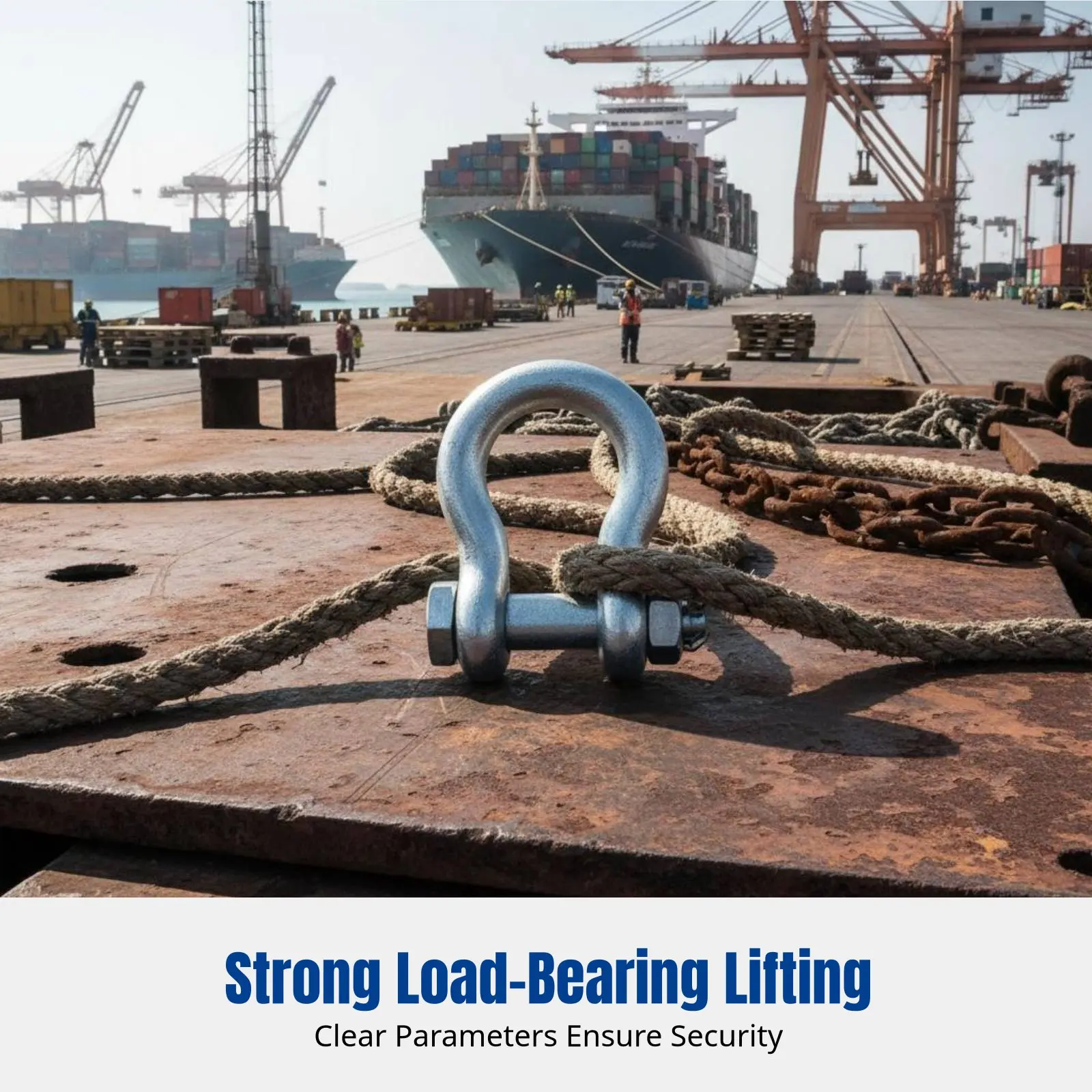 Heavy-Duty Galvanized U-Shaped Link, Official Standard, Marine Lifting Rigging, Multiple Specifications
Heavy-Duty Galvanized U-Shaped Link, Official Standard, Marine Lifting Rigging, Multiple Specifications