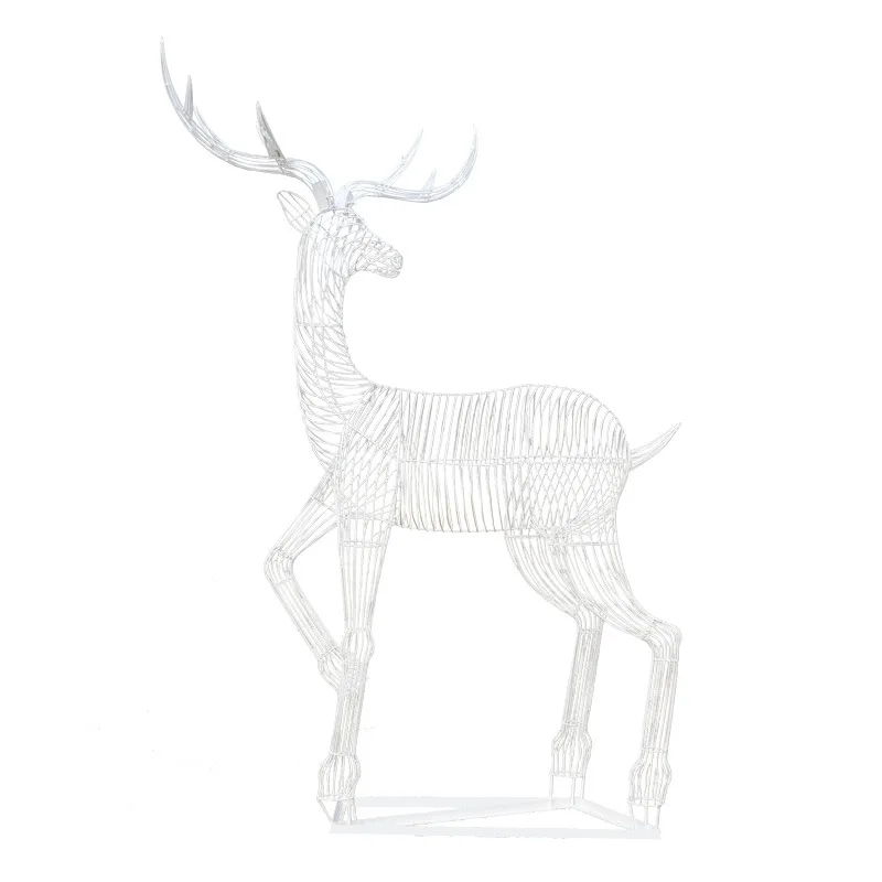 Wrought iron hollow sika deer sculpture outdoor garden landscape park green real estate scenic lawn decoration abstract deer
Wrought iron hollow sika deer sculpture outdoor garden landscape park green real estate scenic lawn decoration abstract deer