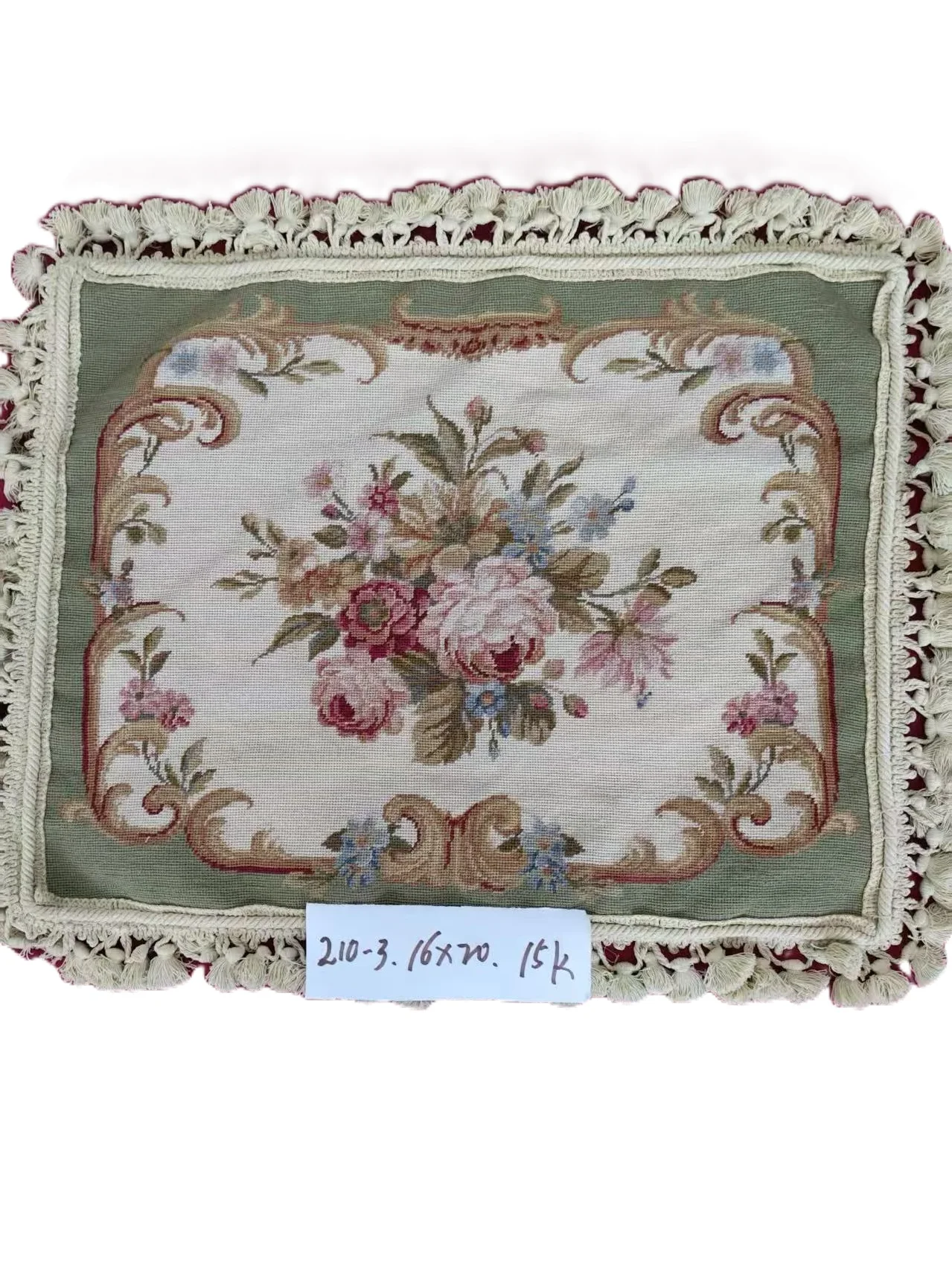 15K Handmade Needlepoint Pillow 16x20inch(40x50cm) Cushion Cover Floral Design 100% Wool No Insertion
15K Handmade Needlepoint Pillow 16x20inch(40x50cm) Cushion Cover Floral Design 100% Wool No Insertion
