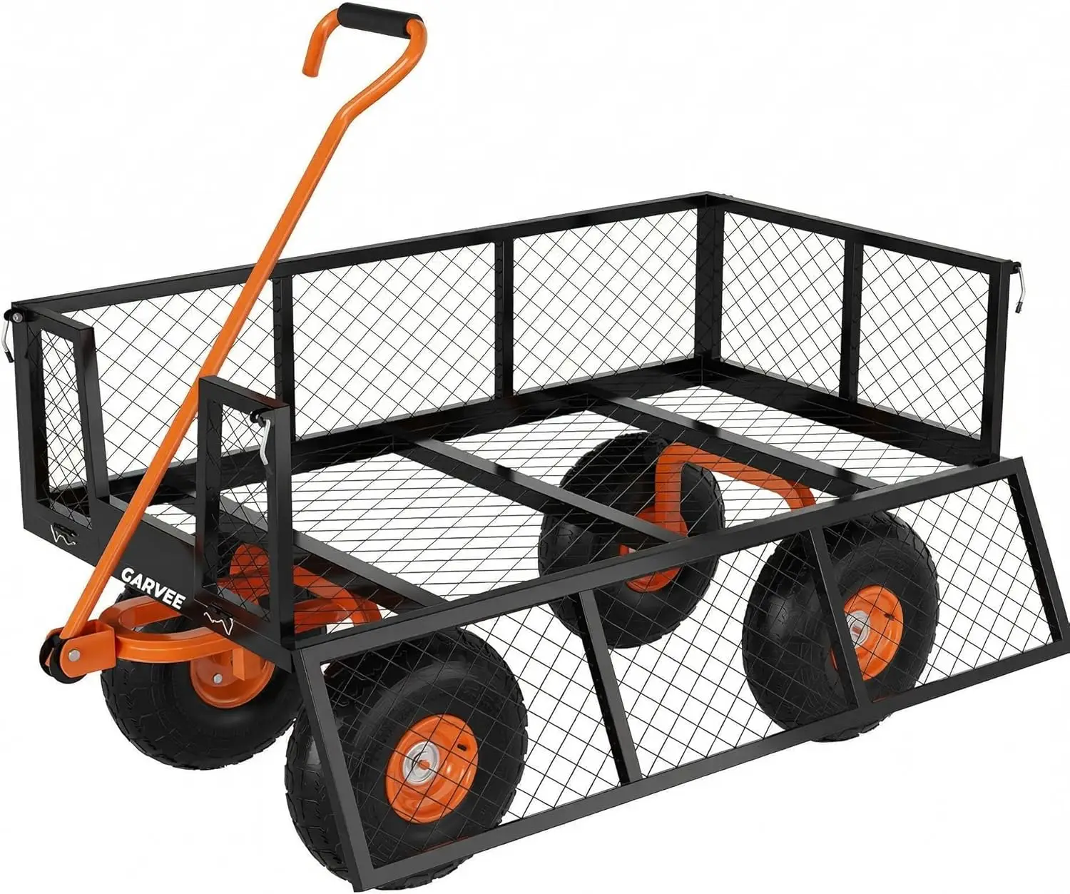 Steel Garden Cart, 500 LBS Capacity Utility Outdoor Wagon, Heavy Duty Mesh Garden Metal Wagon with Removable Sides, Flexible
Steel Garden Cart, 500 LBS Capacity Utility Outdoor Wagon, Heavy Duty Mesh Garden Metal Wagon with Removable Sides, Flexible
