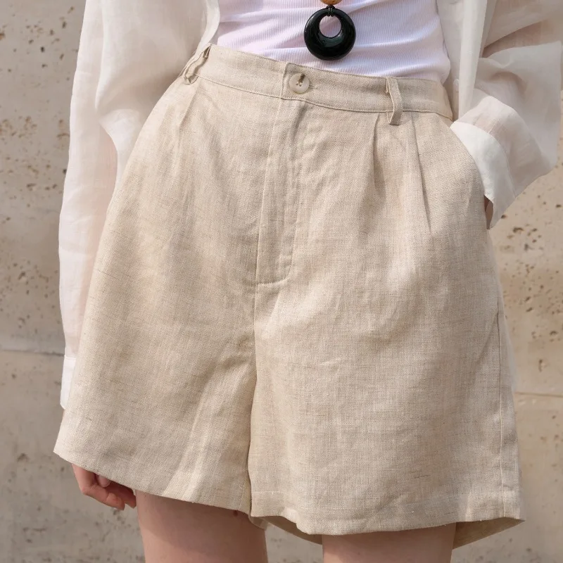 Премиальные льняные шорты с высокой талией для женщин, белые, офисные, летние 2026, свободного кроя, повседневные
Премиальные льняные шорты с высокой талией для женщин, белые, офисные, летние 2026, свободного кроя, повседневные