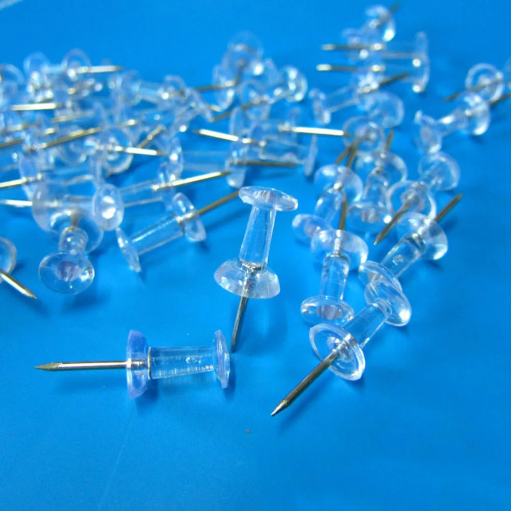200 Pcs Transparent Nail Pins I-pin/ Cork Board Push for Map H-nail Office Supplies
200 Pcs Transparent Nail Pins I-pin/ Cork Board Push for Map H-nail Office Supplies