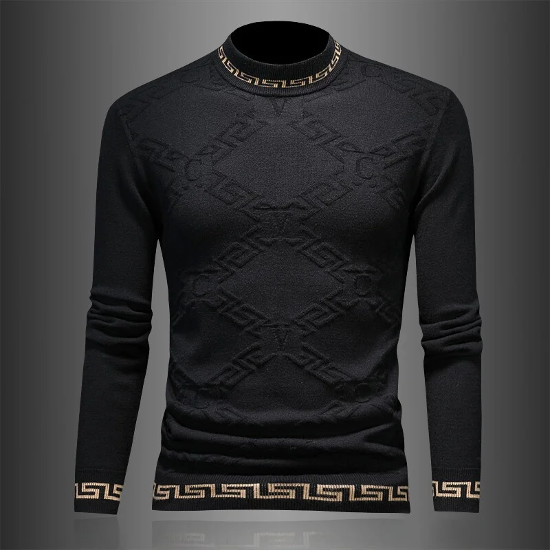 Vm Thiened Woolen Sweater Men's round Ne Knitwear Winter Faion Luxury Warm Casual Long Sve Top for Youth
Vm Thiened Woolen Sweater Men's round Ne Knitwear Winter Faion Luxury Warm Casual Long Sve Top for Youth