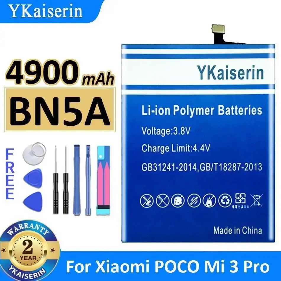 High Performance Mobile Phone Battery Reliable Replacement 4900mah BN5A For Xiaomi Poco Mi3 Pro for MI 3 Pro
High Performance Mobile Phone Battery Reliable Replacement 4900mah BN5A For Xiaomi Poco Mi3 Pro for MI 3 Pro