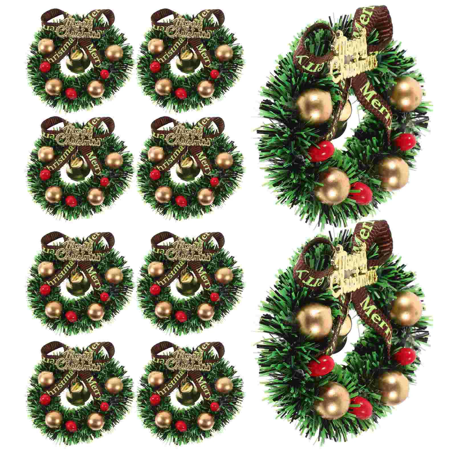 10 Pcs Christmas Mini Wreath Simulated Garland Skirt Furniture Ornament Miniature Plastic Bow Decorative
10 Pcs Christmas Mini Wreath Simulated Garland Skirt Furniture Ornament Miniature Plastic Bow Decorative