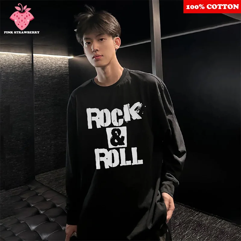 American Letter Print T-shirt Men Autumn 2025 New 100% Cotton O-neck Black Long sleeves Sports Gym T-shirt Top Y2k Male clothing
American Letter Print T-shirt Men Autumn 2025 New 100% Cotton O-neck Black Long sleeves Sports Gym T-shirt Top Y2k Male clothing