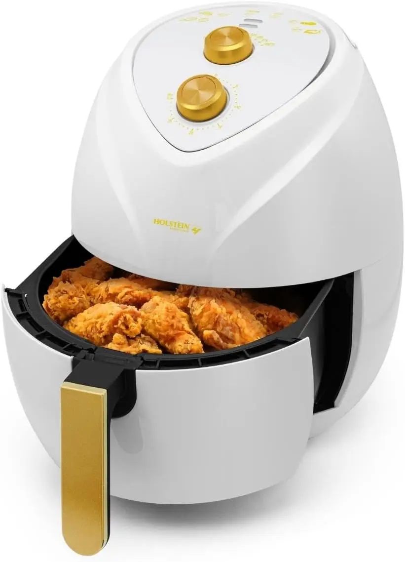4.8QT Air Fryer Golden Elegance. Hot Air Technology & PFOA Free Non Stick Coating for Less Oil Use with Led Display. No
4.8QT Air Fryer Golden Elegance. Hot Air Technology & PFOA Free Non Stick Coating for Less Oil Use with Led Display. No