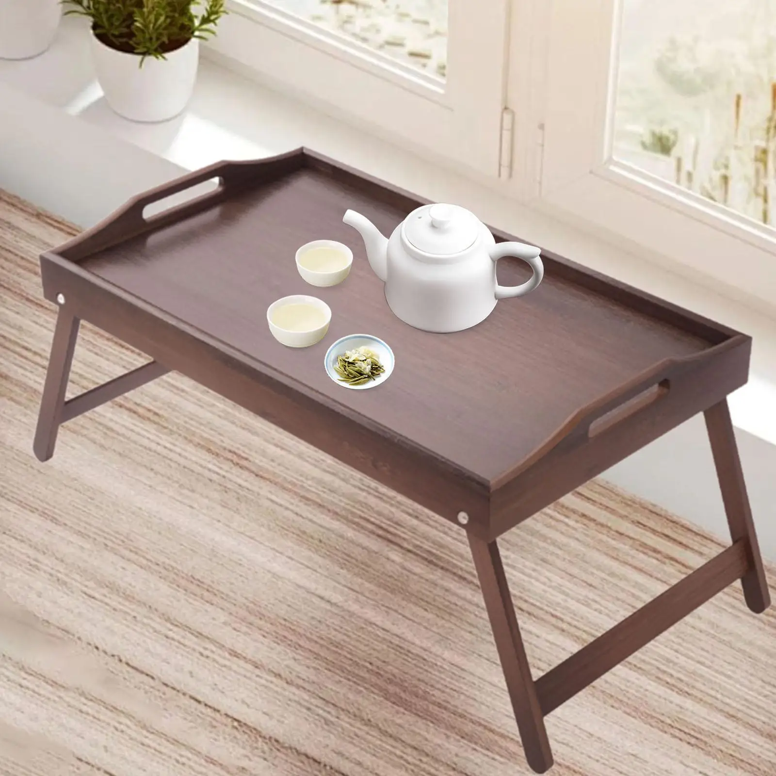 Wood Bed Tray Tea Table With Handle with Foldable Legs Multipurpose Snack Breakfast Serving Platter for Sofa Couch Bedroom Home
Wood Bed Tray Tea Table With Handle with Foldable Legs Multipurpose Snack Breakfast Serving Platter for Sofa Couch Bedroom Home