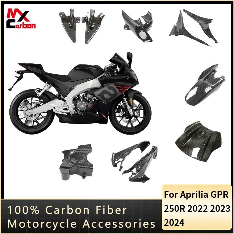 For Aprilia GPR 250R 2022 2023 2024 100% Carbon Fiber Radiator Guard Rear Seat Side Panel Covers Full Set Motorcycle Accessories
For Aprilia GPR 250R 2022 2023 2024 100% Carbon Fiber Radiator Guard Rear Seat Side Panel Covers Full Set Motorcycle Accessories