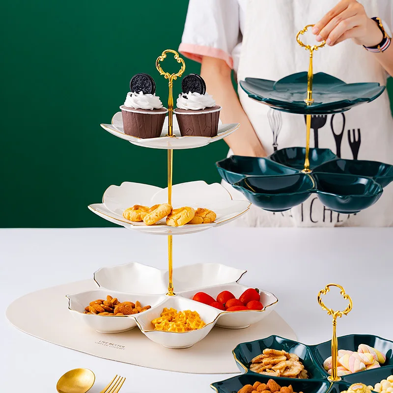 Nordic Light Luxury Three-layer Ceramic Dessert Plate Home Dessert Plate Banquet Restaurant Cake Plate Creative Dessert Table
Nordic Light Luxury Three-layer Ceramic Dessert Plate Home Dessert Plate Banquet Restaurant Cake Plate Creative Dessert Table
