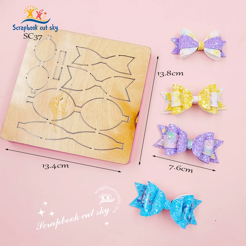 SC37 Multi-layered bow hair accessory suitable for wooden cutting dies used in die-cutting machines.
SC37 Multi-layered bow hair accessory suitable for wooden cutting dies used in die-cutting machines.