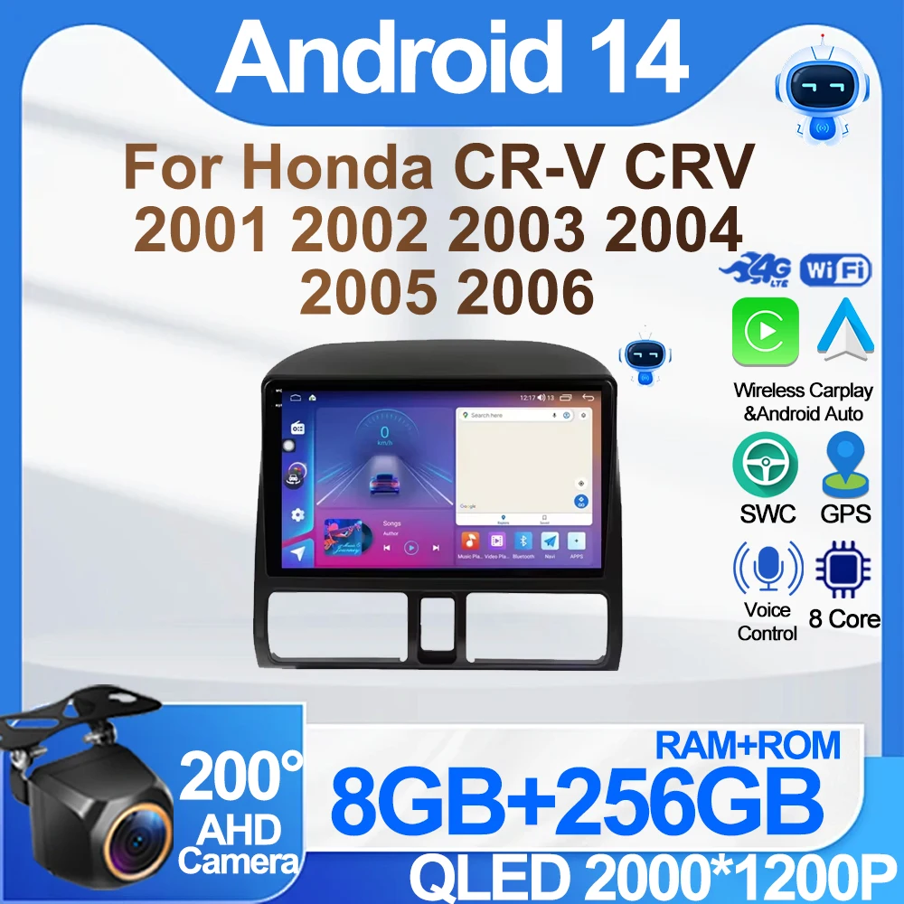 Android для Honda CR-V CRV 2001 2002 2003 2004 2005 2006, автомобильный радиоприемник без 2 din, мультимедийный видеоплеер, GPS-навигация, 8-ядерный 5G RDS
Android для Honda CR-V CRV 2001 2002 2003 2004 2005 2006, автомобильный радиоприемник без 2 din, мультимедийный видеоплеер, GPS-навигация, 8-ядерный 5G RDS
