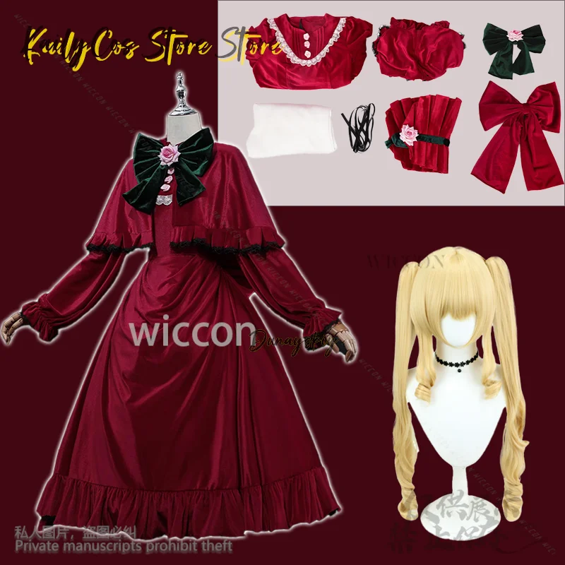 Shin Ku Anime Rozen Cosplay Maiden Costume Red Velvet Dress Lolita Hat Headwear Wigs For Girls Woman Halloween Party Customized
Shin Ku Anime Rozen Cosplay Maiden Costume Red Velvet Dress Lolita Hat Headwear Wigs For Girls Woman Halloween Party Customized