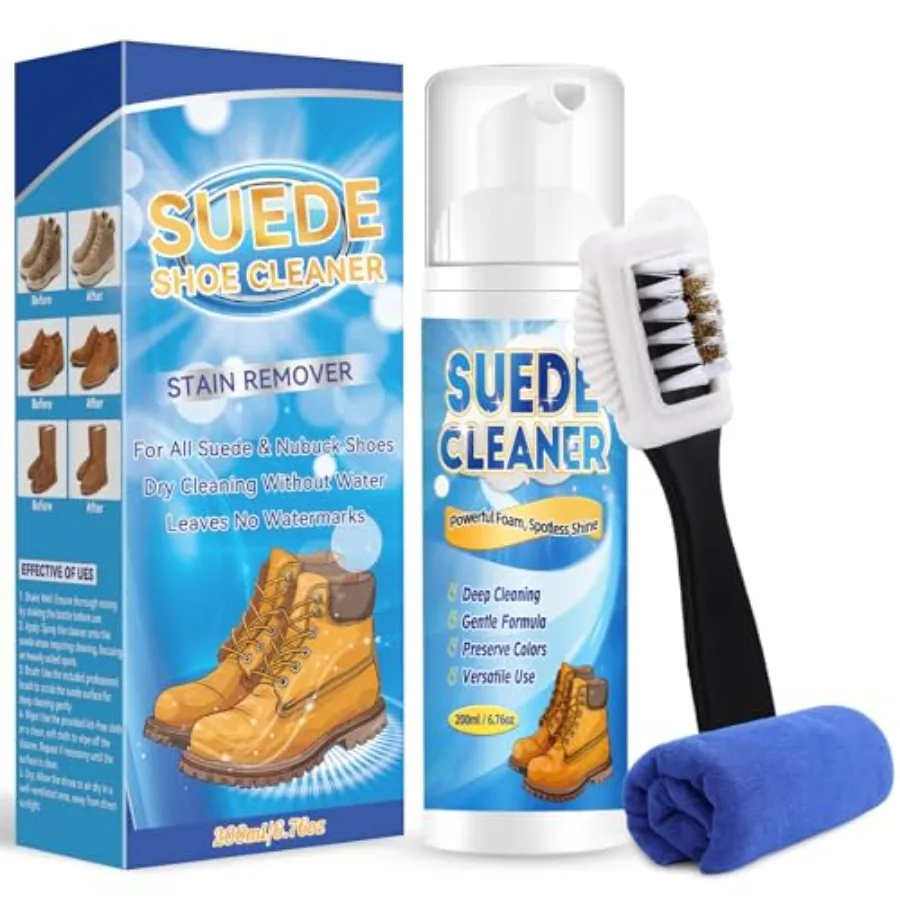 Suede Shoe Cleaner, Suede Cleaner for Shoes With Brush and Towel, Foam Deep Suede Cleaning Kit for Nubuck, Leather, Sneakers
Suede Shoe Cleaner, Suede Cleaner for Shoes With Brush and Towel, Foam Deep Suede Cleaning Kit for Nubuck, Leather, Sneakers