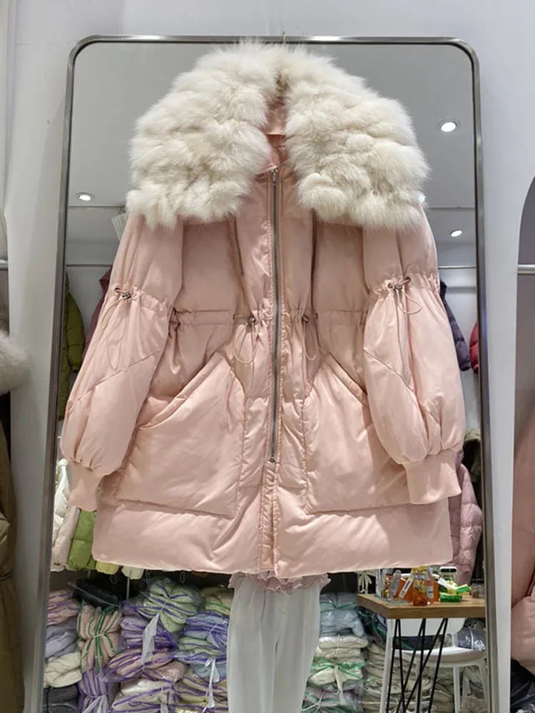2023 New Down Coat Winter Women Real Fox Big Fur Collar White Duck Down Jacket Female Autumn Medium Long Winter Coats Woman
2023 New Down Coat Winter Women Real Fox Big Fur Collar White Duck Down Jacket Female Autumn Medium Long Winter Coats Woman