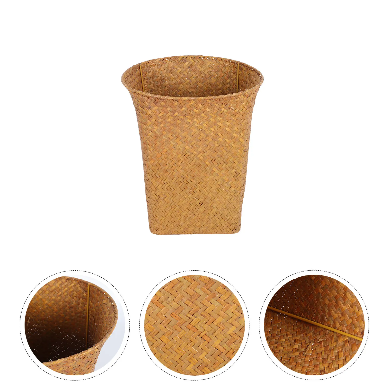 Straw Storage Basket Seagrass Woven Trash Can Boho Home Office Kids Room Bathroom Kitchen Living Bedroom Multi-purpose Container
Straw Storage Basket Seagrass Woven Trash Can Boho Home Office Kids Room Bathroom Kitchen Living Bedroom Multi-purpose Container