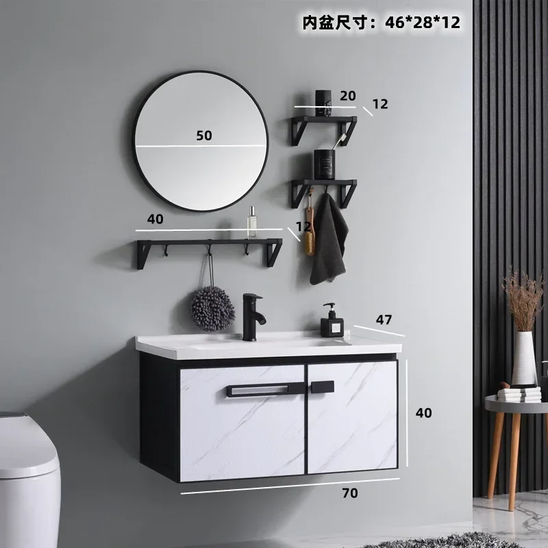 Modern Simple Slate Bathroom Sink Cabinet Bashbasin Ceramic Integration Bathroom Vanity Cabinet with Mirror Bathroom Furniture
Modern Simple Slate Bathroom Sink Cabinet Bashbasin Ceramic Integration Bathroom Vanity Cabinet with Mirror Bathroom Furniture