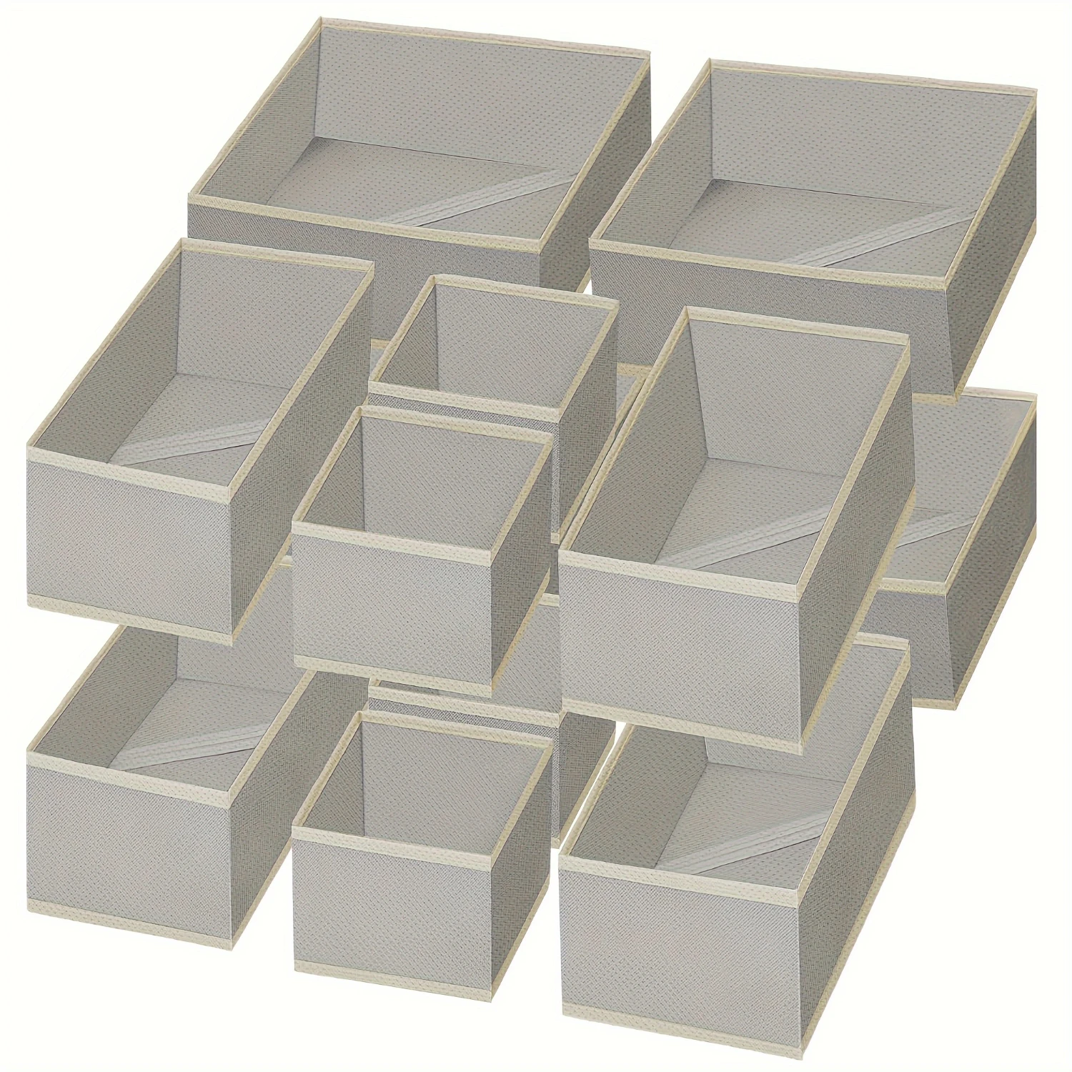 12-Piece Foldable Drawer Organizers For Clothes, Underwear & Accessories - Nylon Rectangular Bins For Wardrobe Organization
12-Piece Foldable Drawer Organizers For Clothes, Underwear & Accessories - Nylon Rectangular Bins For Wardrobe Organization