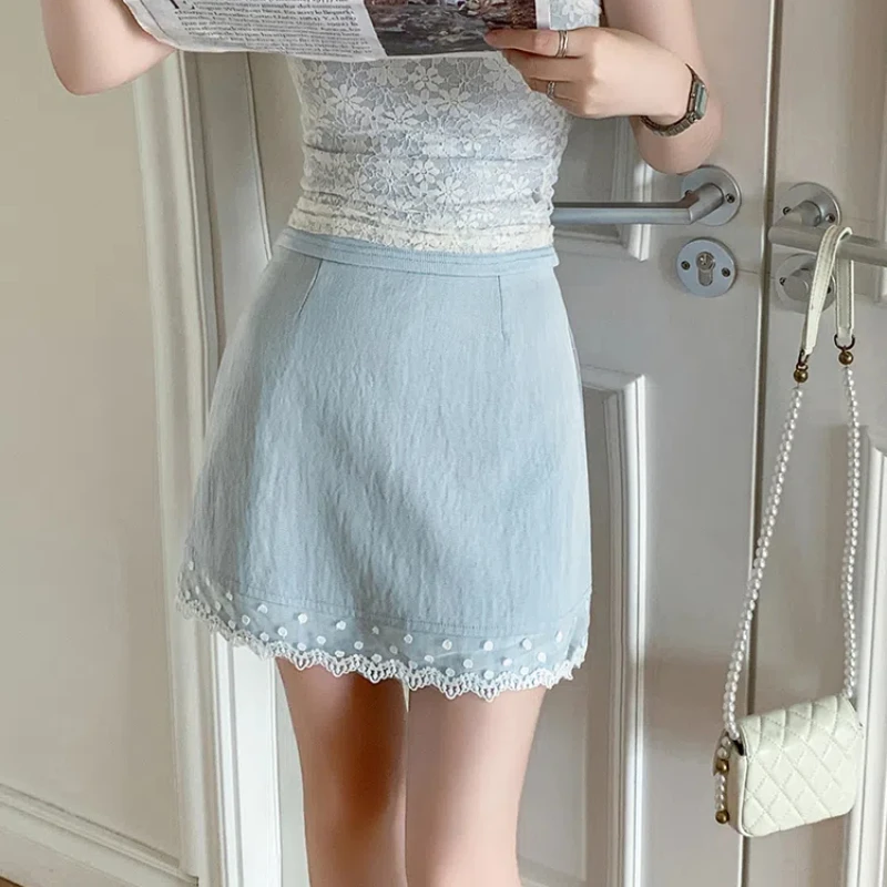 Korean Style Chic Lacework A-line Short Skirts Women New Spring Summer High Waist Mini Skirt Ladies Elegant Package Hip Skirts
Korean Style Chic Lacework A-line Short Skirts Women New Spring Summer High Waist Mini Skirt Ladies Elegant Package Hip Skirts