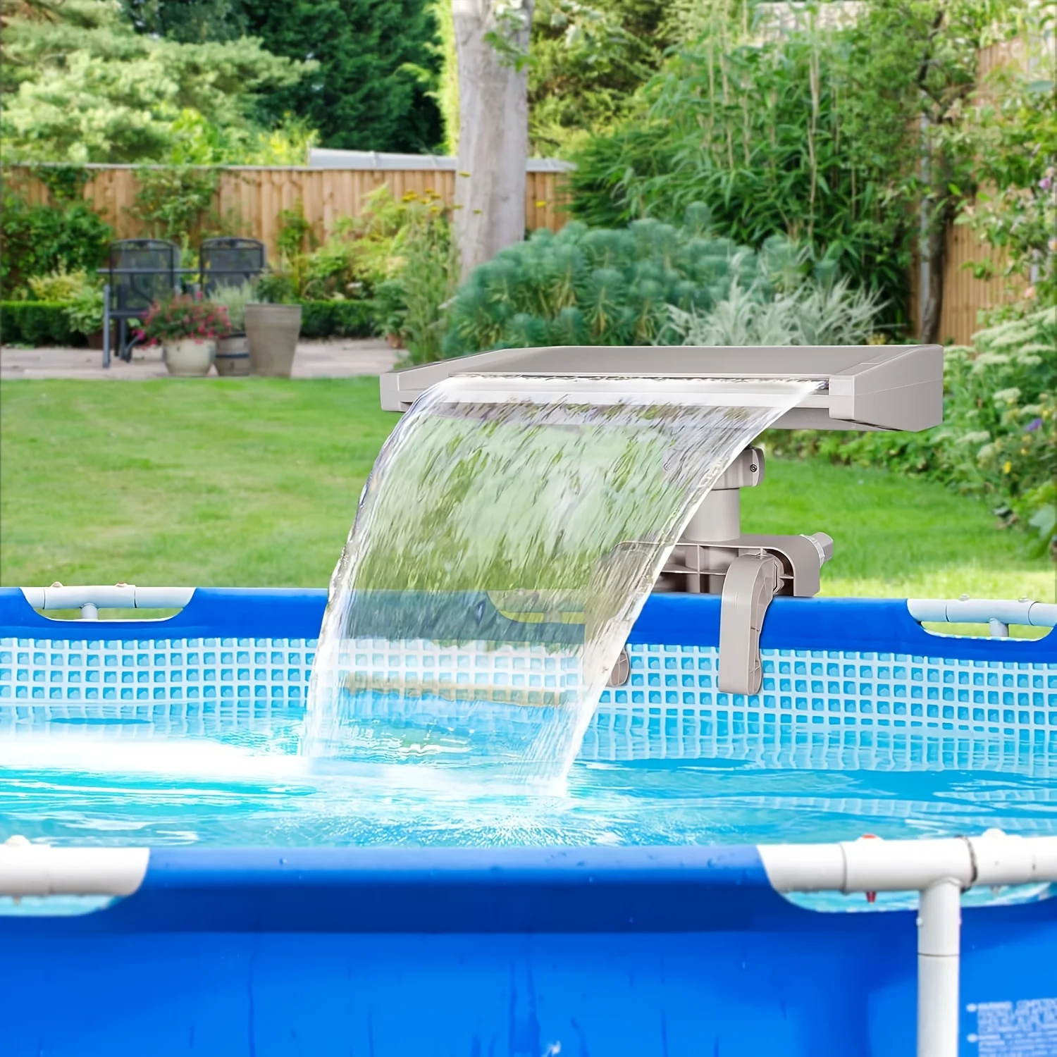 Pool Fountain Waterfall For Above Ground Pools, Swimming Pool Frame Attachment Clamp Accessory, Relaxing Cascade Soothing Waterfall, Adjustable Width Fits Various Frames (Beige)
Pool Fountain Waterfall For Above Ground Pools, Swimming Pool Frame Attachment Clamp Accessory, Relaxing Cascade Soothing Waterfall, Adjustable Width Fits Various Frames (Beige)