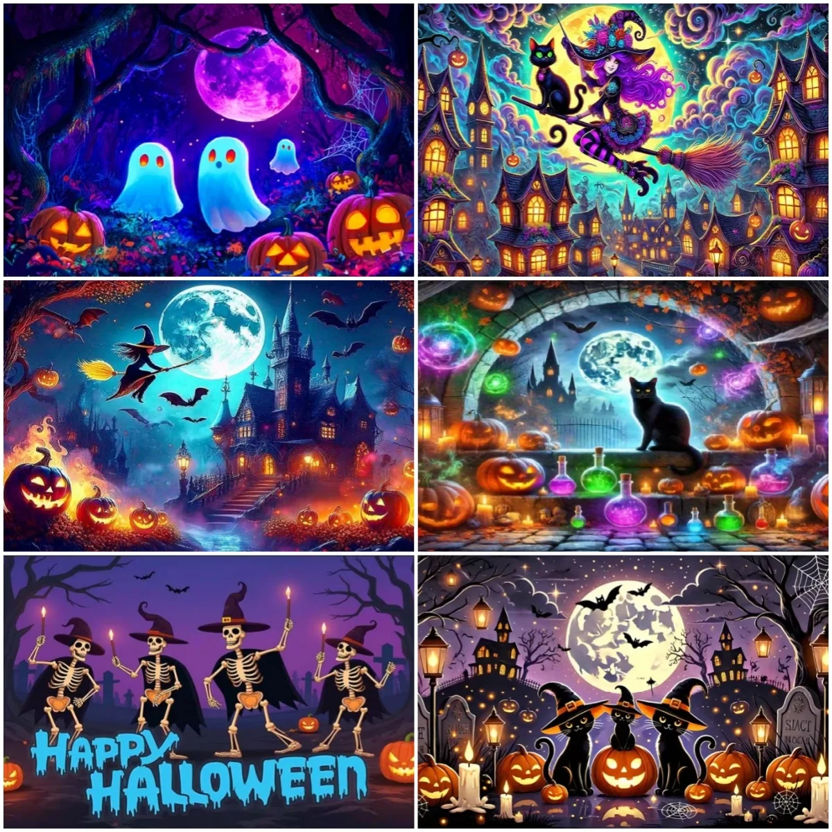 Halloween Theme Party Decoration Background Ghosts Castles Pumpkins Backdrop Trick or Treat Festival Banner Photography Poster
Halloween Theme Party Decoration Background Ghosts Castles Pumpkins Backdrop Trick or Treat Festival Banner Photography Poster