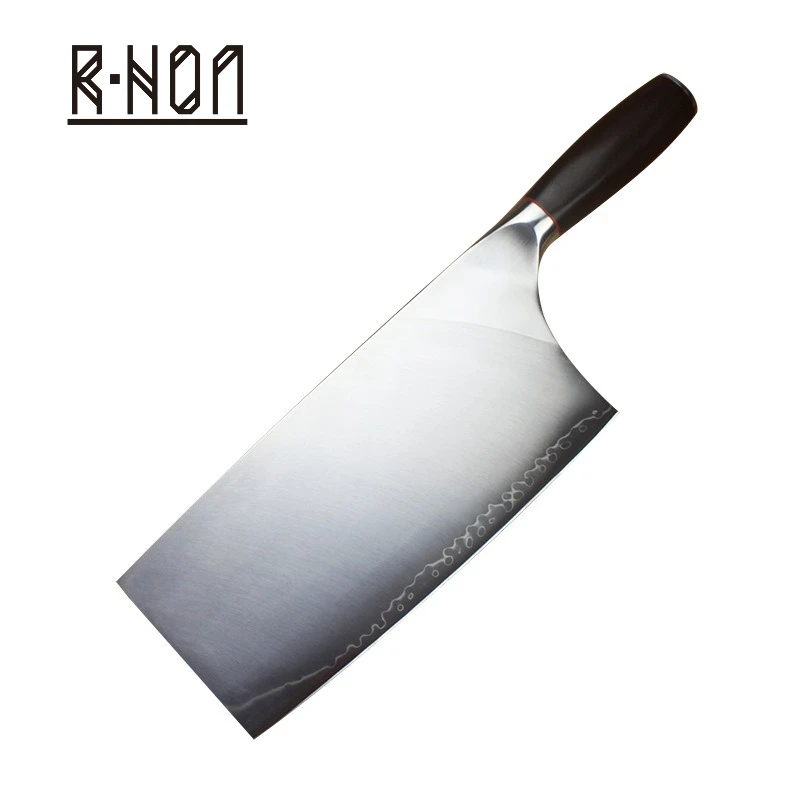 RHON Cleaver Knife High Carbon S/S 10Cr15MovCo Premium Ebony Wood Handle Chinese Kitchen Meat Slicing Vegetable Chopping Knives
RHON Cleaver Knife High Carbon S/S 10Cr15MovCo Premium Ebony Wood Handle Chinese Kitchen Meat Slicing Vegetable Chopping Knives