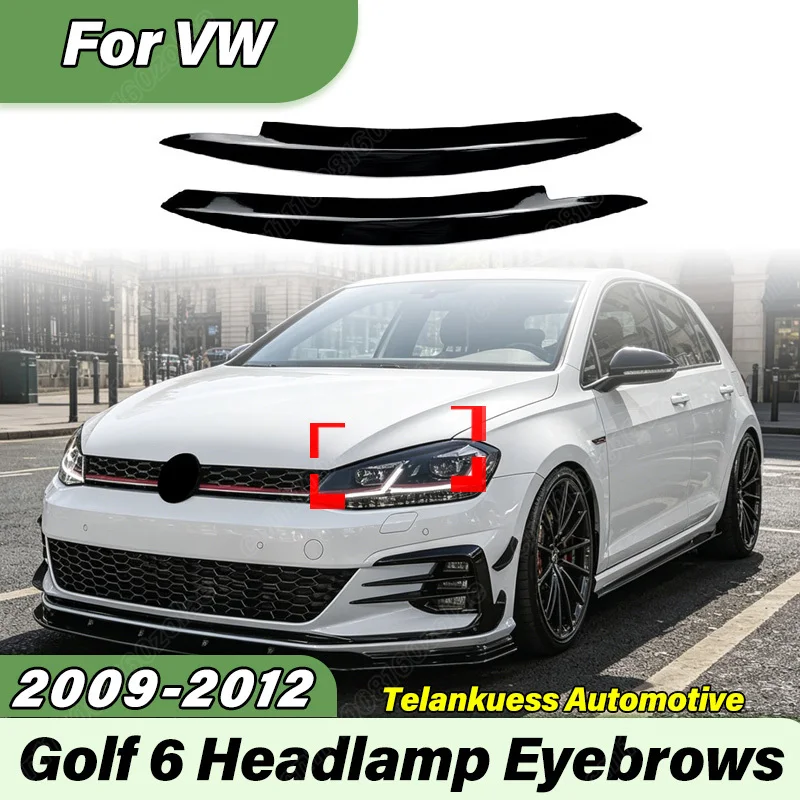 Для Volkswagen Golf 6 MK6 2009-2012: Накладки на передние фары (реснички), комплект для модификации кузова автомобиля
Для Volkswagen Golf 6 MK6 2009-2012: Накладки на передние фары (реснички), комплект для модификации кузова автомобиля