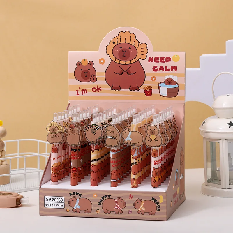 Capybara Acrylic Patch Click Gel Pen Cute Press Button Writing Pen Black Ink Student School Office Supplies Stationery Gift
Capybara Acrylic Patch Click Gel Pen Cute Press Button Writing Pen Black Ink Student School Office Supplies Stationery Gift