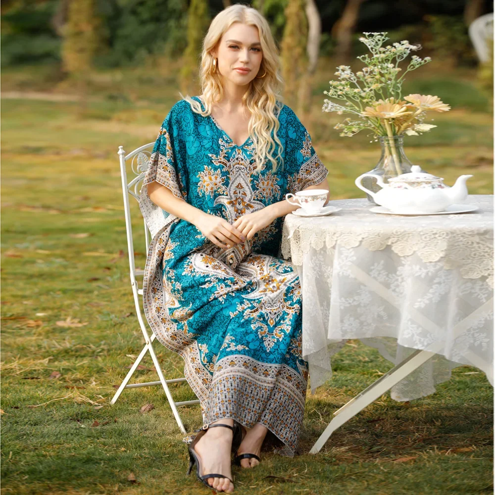 Plus-size Loose Muslim Abayas Dress for Women Printed Seaside Holiday Dress Morocco Caftan Kaftan Long Dresses Robes Vestidos
Plus-size Loose Muslim Abayas Dress for Women Printed Seaside Holiday Dress Morocco Caftan Kaftan Long Dresses Robes Vestidos