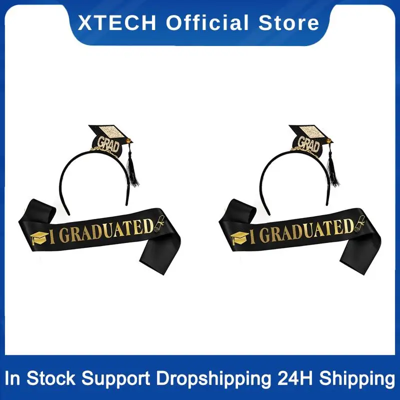 XTECH 2 компл., кепка для выпускника, повязка на голову, постепенный атласный пояс, 2024, принадлежности для украшения выпускного вечера, реквизит для фотосессии, мини-капелюшок бакалавра
XTECH 2 компл., кепка для выпускника, повязка на голову, постепенный атласный пояс, 2024, принадлежности для украшения выпускного вечера, реквизит для фотосессии, мини-капелюшок бакалавра
