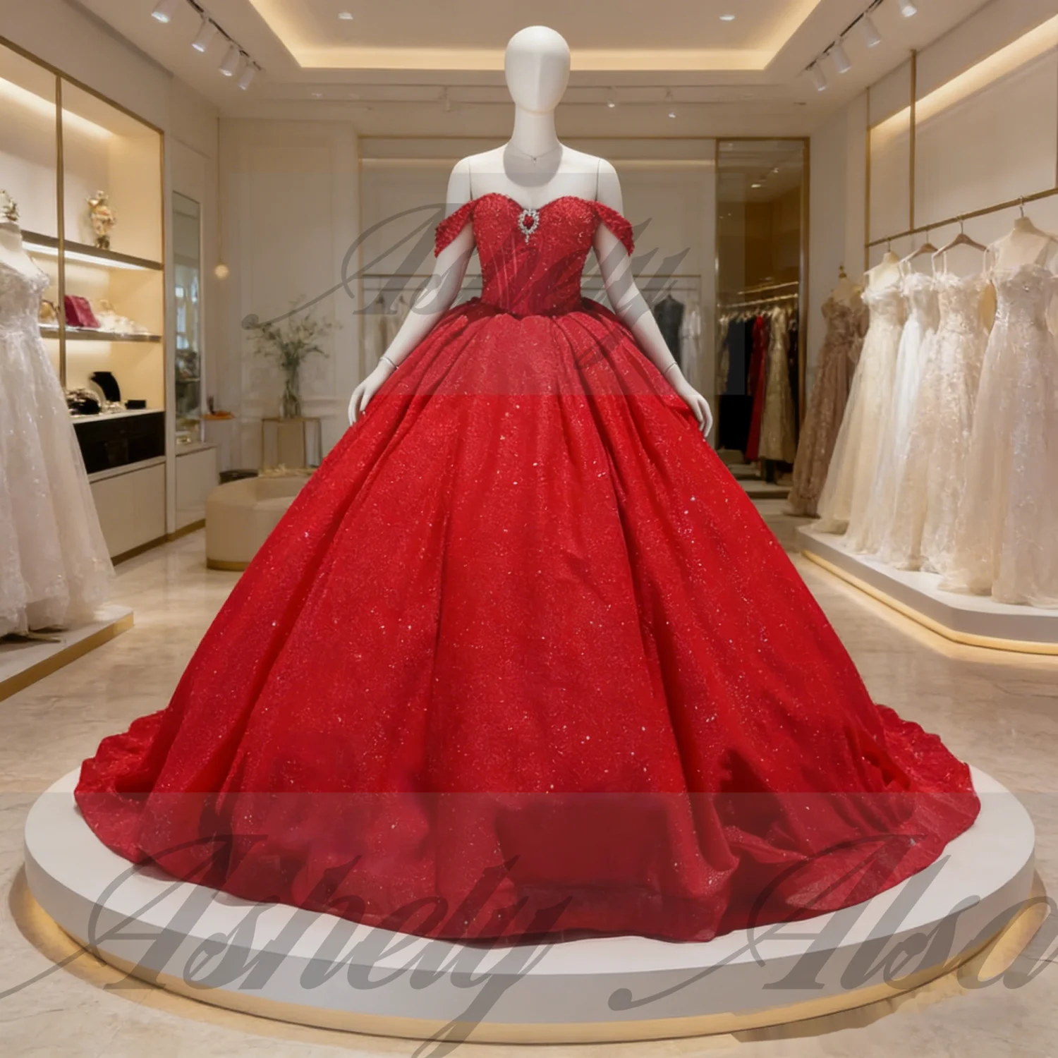 Real Picture Shinny Red Sweet 16 Dresses Birthday Party Cap Sleeve Pearls Crystal Lace Up Puffy Long Prom Quinceanera Customized
Real Picture Shinny Red Sweet 16 Dresses Birthday Party Cap Sleeve Pearls Crystal Lace Up Puffy Long Prom Quinceanera Customized
