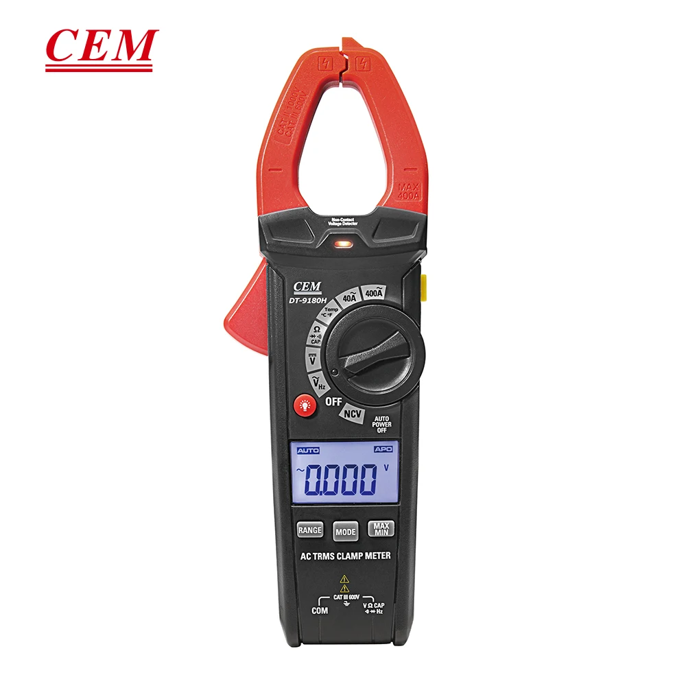 True-RMS Clamp Meter For Professional Technicians - High Accuracy Reliability for a Wide Range of Industries 4000 Display counts
True-RMS Clamp Meter For Professional Technicians - High Accuracy Reliability for a Wide Range of Industries 4000 Display counts