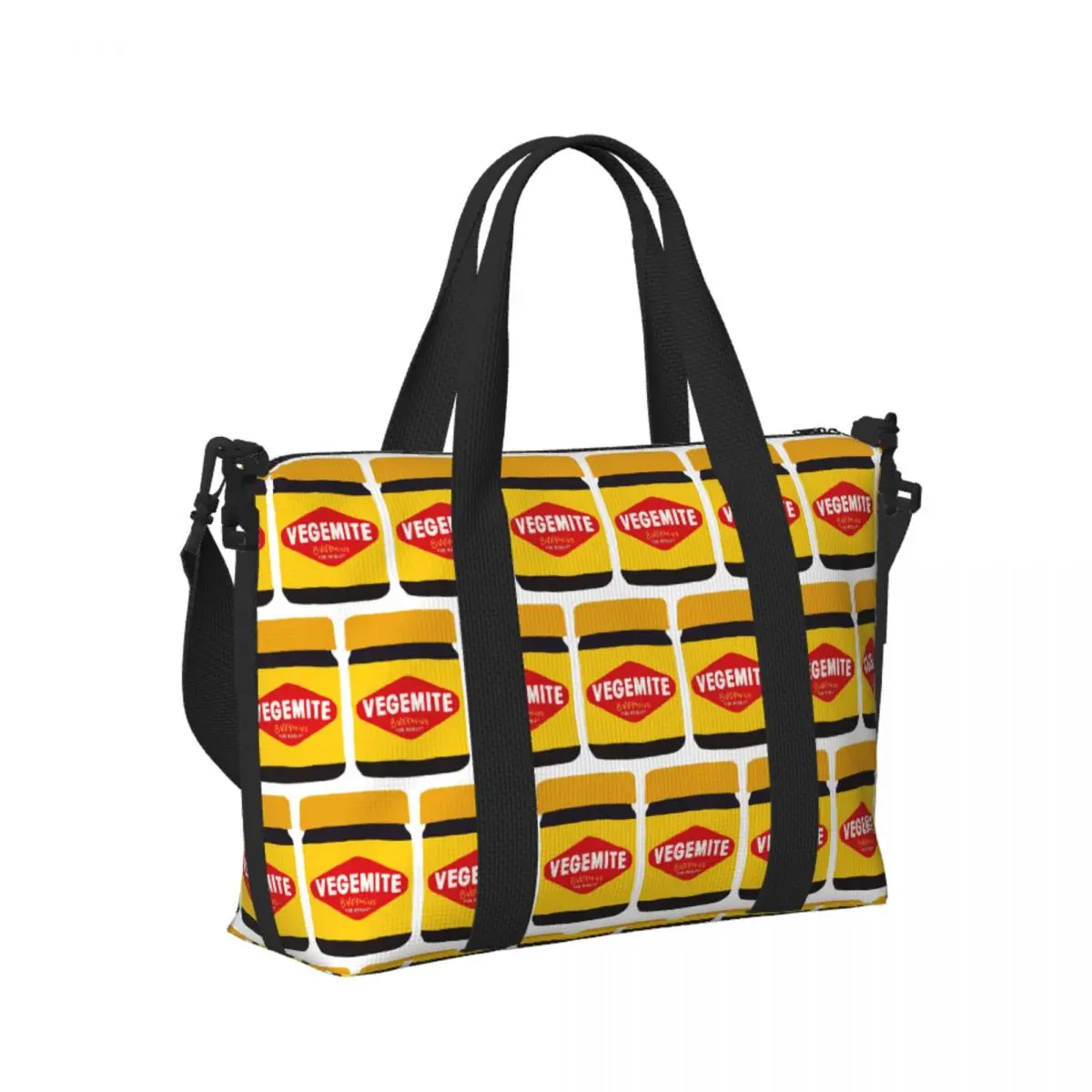 Custom Vegemite Beach Travel Bag Large Capacity Tote Bags for Gym Sport Women Shopping Duffle Shoulder Bag
Custom Vegemite Beach Travel Bag Large Capacity Tote Bags for Gym Sport Women Shopping Duffle Shoulder Bag