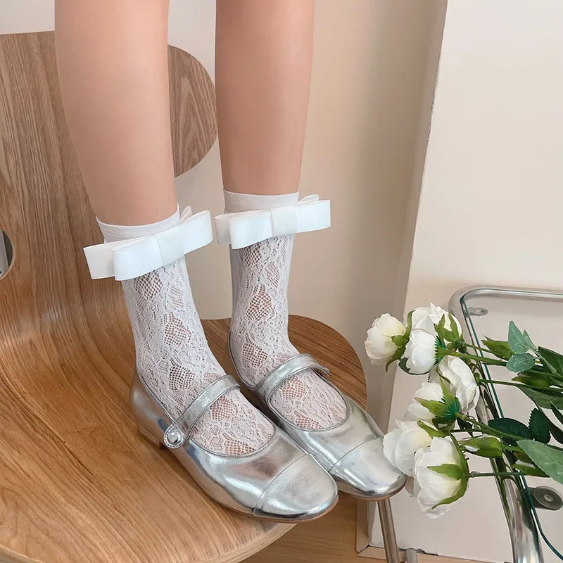 Y2k Women Socks JK Japanese Style Lolita Girls Cute Bowknot Kawaii Socks Hollow Out Breathable Mesh Fishnet Lace Socks Stockings
Y2k Women Socks JK Japanese Style Lolita Girls Cute Bowknot Kawaii Socks Hollow Out Breathable Mesh Fishnet Lace Socks Stockings