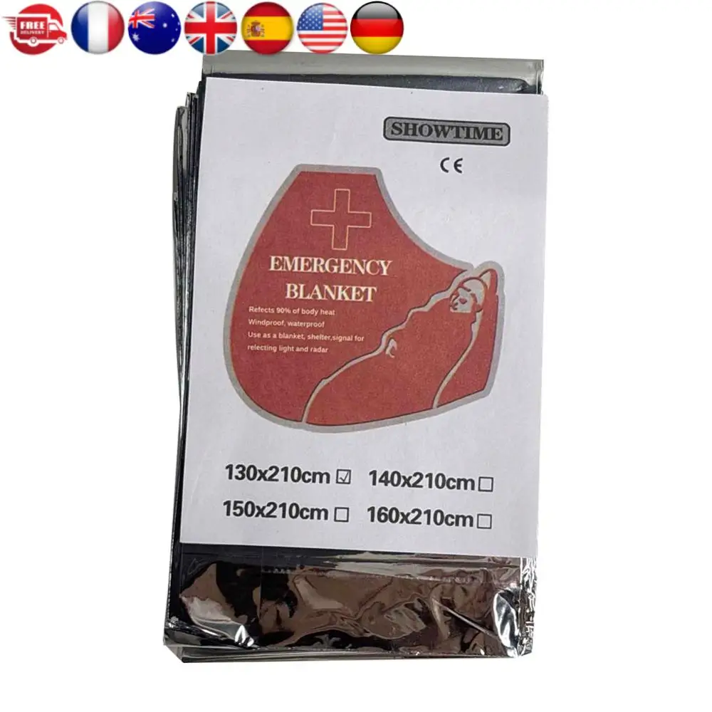 130x210cm Gigantic Space Blanket Retain Body Heat Emergency Thermal Blanket Emergency Supplies Silver Foil Blanket for First Aid
130x210cm Gigantic Space Blanket Retain Body Heat Emergency Thermal Blanket Emergency Supplies Silver Foil Blanket for First Aid