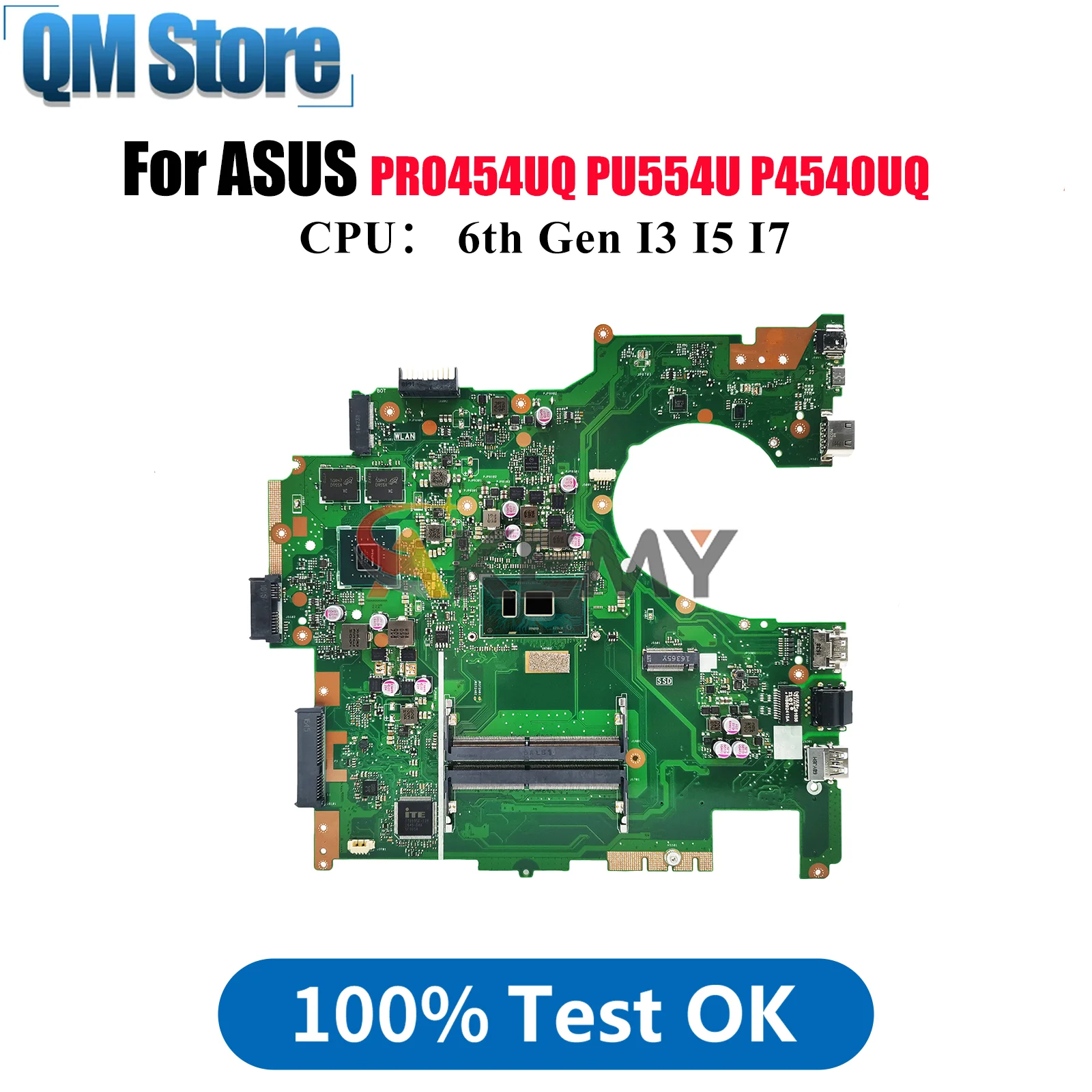 P4540UQ Материнская плата для ноутбука ASUS ProArt PU554U PRO454UQ P4540UQ P4540U Материнская плата для ноутбука с процессором I3 I5 I7 100% tests OK stk 
P4540UQ Материнская плата для ноутбука ASUS ProArt PU554U PRO454UQ P4540UQ P4540U Материнская плата для ноутбука с процессором I3 I5 I7 100% tests OK stk