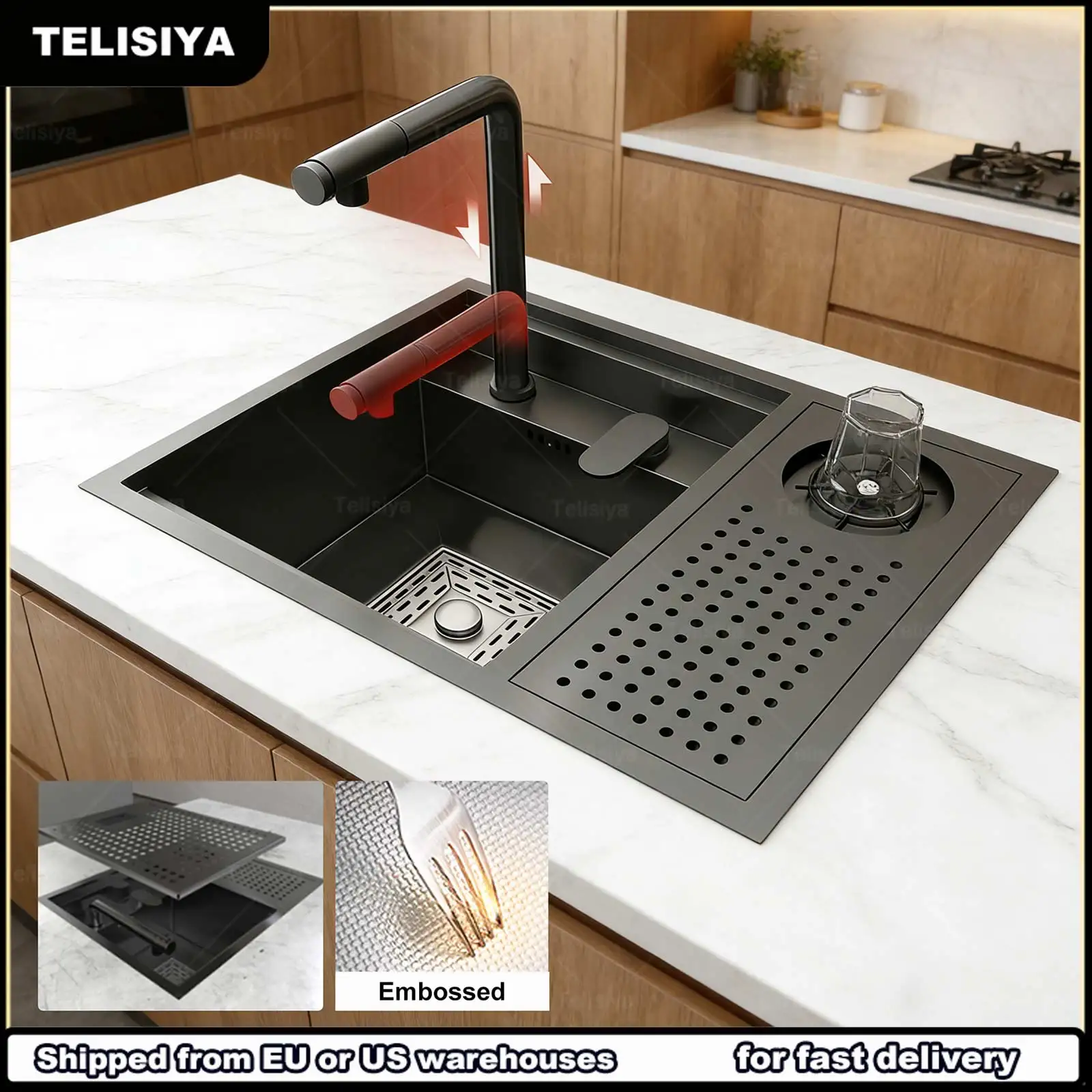 Small Bar Sinks Hidden Kitchen Sink Stainless Steel Modern Vegetable Washing Basin Coffee shop Embossed Single Slot With Lid RV
Small Bar Sinks Hidden Kitchen Sink Stainless Steel Modern Vegetable Washing Basin Coffee shop Embossed Single Slot With Lid RV