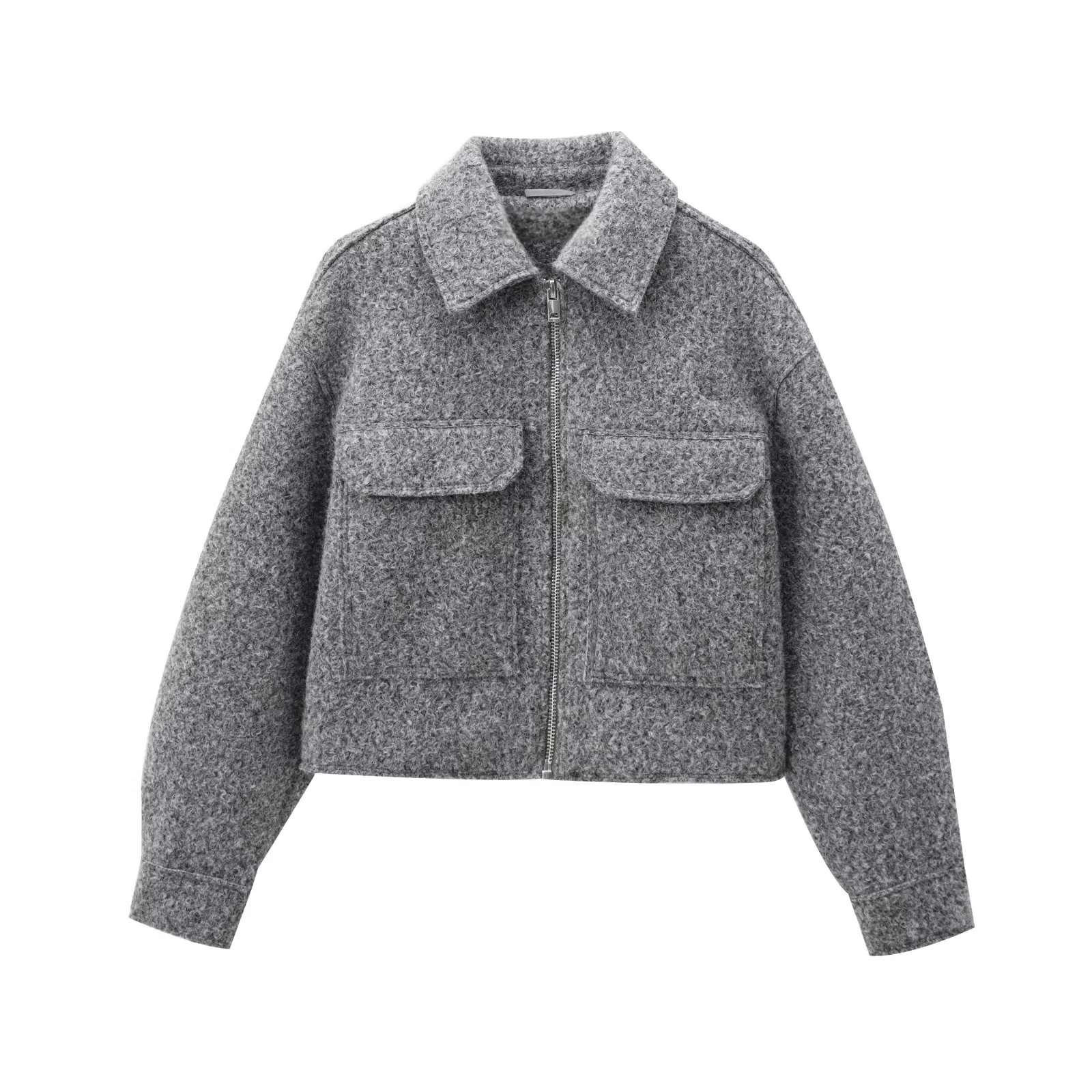 Осенне-зимняя куртка 2025 года, новая женская базовая стильная модная универсальная короткая куртка с длинными рукавами и лацканами для поездок на работу