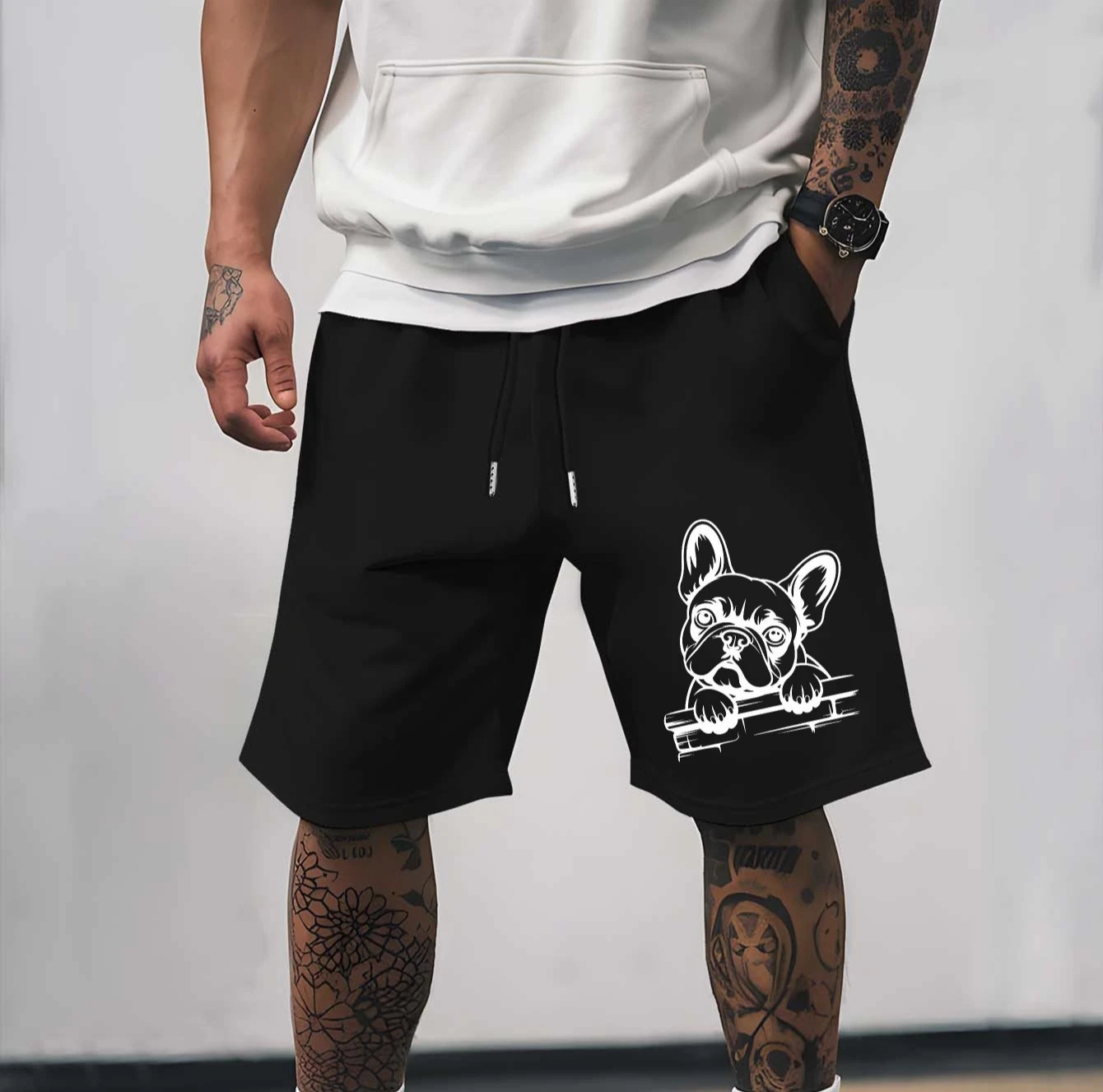 Men's Anime Style Japanese Manga Dog Face Printed Sports Shorts, Soft and Breathable Gym and Outdoor Sports Shorts
Men's Anime Style Japanese Manga Dog Face Printed Sports Shorts, Soft and Breathable Gym and Outdoor Sports Shorts