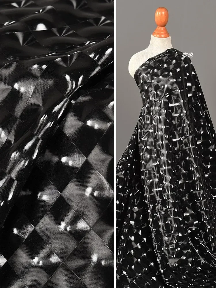 Black Water Droplet Grid PU Leather Fabric Soft Elastic Jacket Pants Creative Outfit Designer Cloth Apparel Diy Sewing Material
Black Water Droplet Grid PU Leather Fabric Soft Elastic Jacket Pants Creative Outfit Designer Cloth Apparel Diy Sewing Material