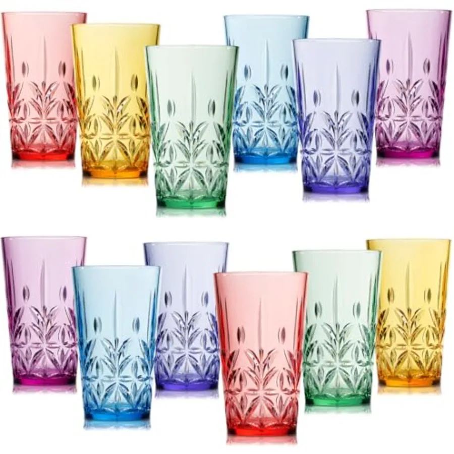 Royal Plastic Drinking Tumbler Premium Quality Water Glasses Dishwasher-Safe BPA-Free Durable Mixed Colors Assorted Stackable C
Royal Plastic Drinking Tumbler Premium Quality Water Glasses Dishwasher-Safe BPA-Free Durable Mixed Colors Assorted Stackable C