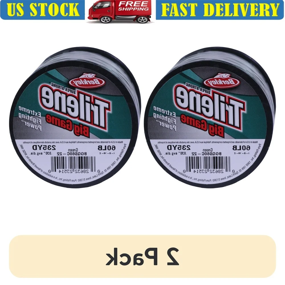 2 Pack Trilene Big Game Monofilament Fishing Line 60 lb Test 235 yd High Strength Abrasion Resistant Durable Fishing Gear
2 Pack Trilene Big Game Monofilament Fishing Line 60 lb Test 235 yd High Strength Abrasion Resistant Durable Fishing Gear