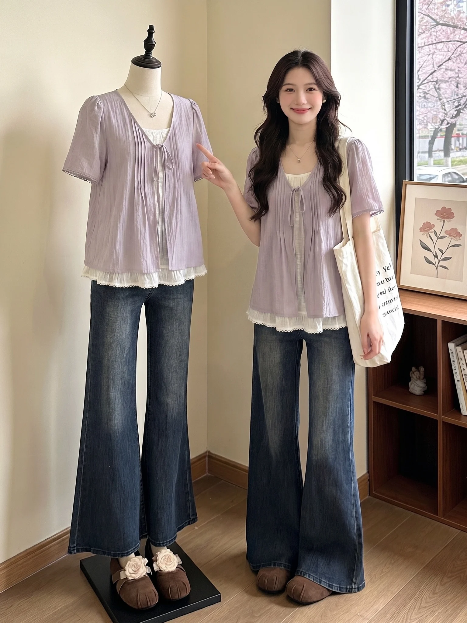 Purple Short Sleeve Shirt Women's Summer New Style Big Size Fat MM Anti-Aging Doll Shirt Korean Style Loose Fit Commute Wind
Purple Short Sleeve Shirt Women's Summer New Style Big Size Fat MM Anti-Aging Doll Shirt Korean Style Loose Fit Commute Wind