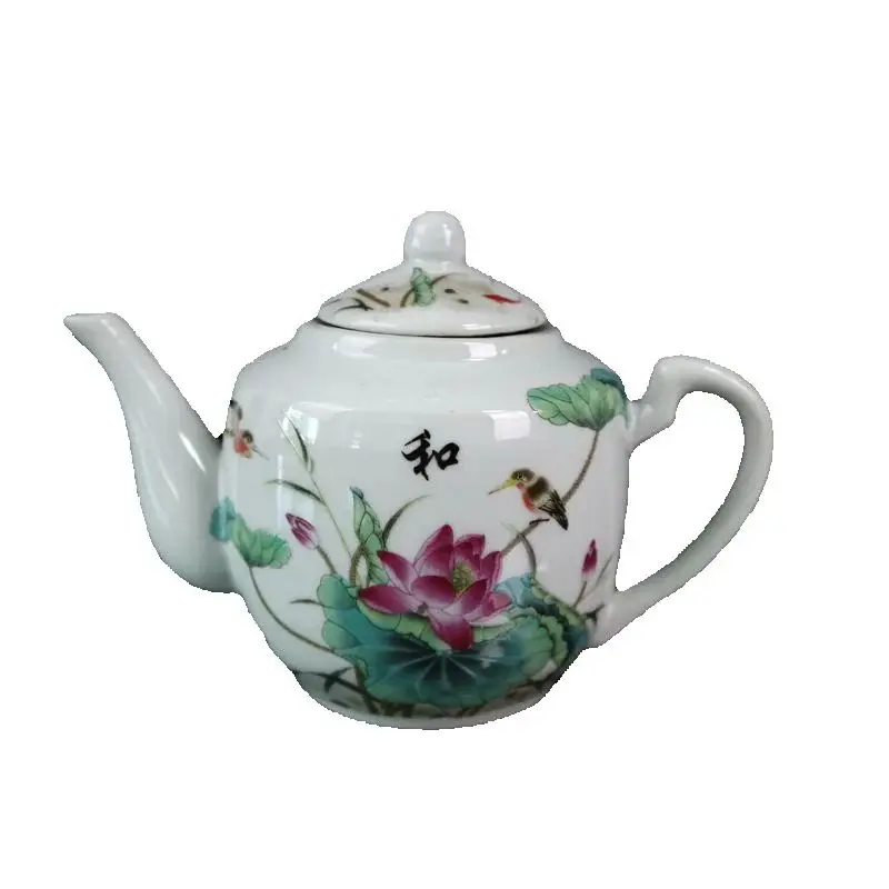 Chinese Ancient Porcelain Teapot Pink Lotus and Bird Pattern Teapot Traditional Pot for Brewing Tea
Chinese Ancient Porcelain Teapot Pink Lotus and Bird Pattern Teapot Traditional Pot for Brewing Tea